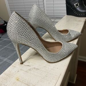 Steve Madden Sparkling Silver Heels